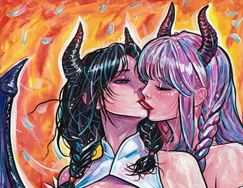 Bacio infernale dipinto anime