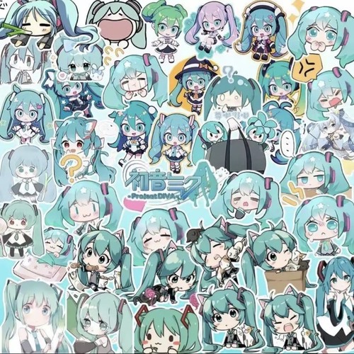 100 adesivi hatsune - adesivi, anime